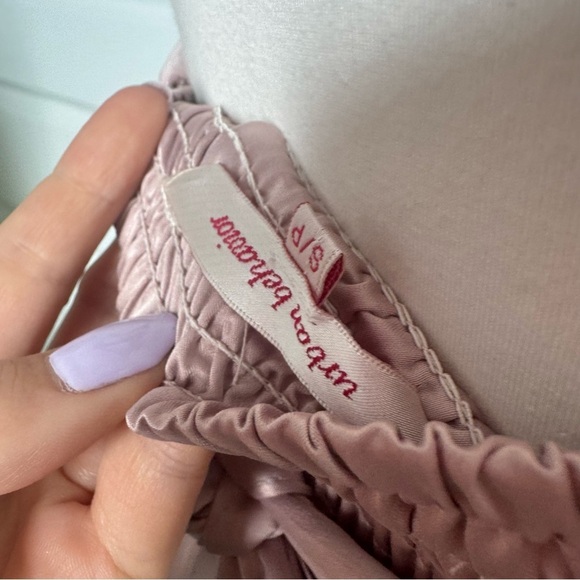 Y2K ballet Pink Halter Dress ruffled coquette Fairycore S luxury prairie western - Picture 6 of 6